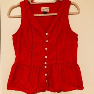 Universal Thread Vivid Red Casual Blouse